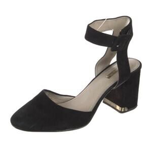 Louise Et Cie Ines Ankle Strap Pump Bla Me Suede Sz 11